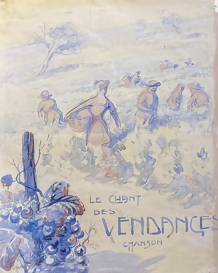 Pierre Bonnard, Le Chant des Vendances Chanson (The Song of the Grape Gatherers)
1898, Watercolor on Paper