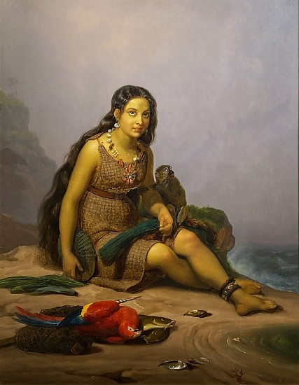 Charles Christian Nahl, Indian Maiden
Oil on Metal Panel