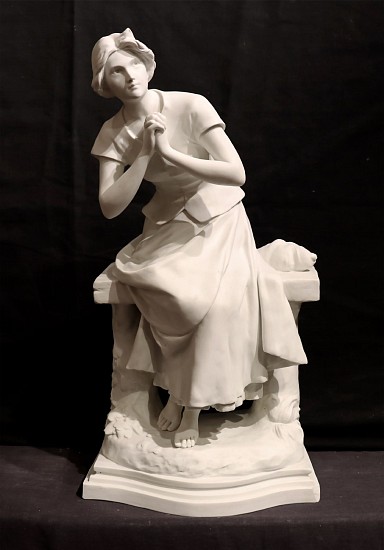 Luca Madrassi, La prière
Early 20th Century, Bisque Sculpture