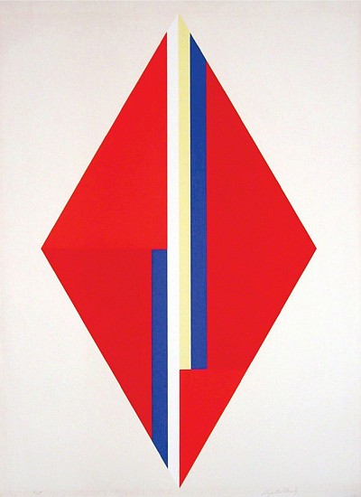 Iiya Bolotowsky, Geometric Composition with Red Diamond
Color Lithograph