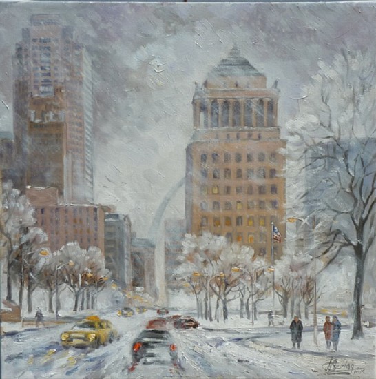 Irek Szelag, Chestnut Street, St. Louis, Winter
Oil on Canvas