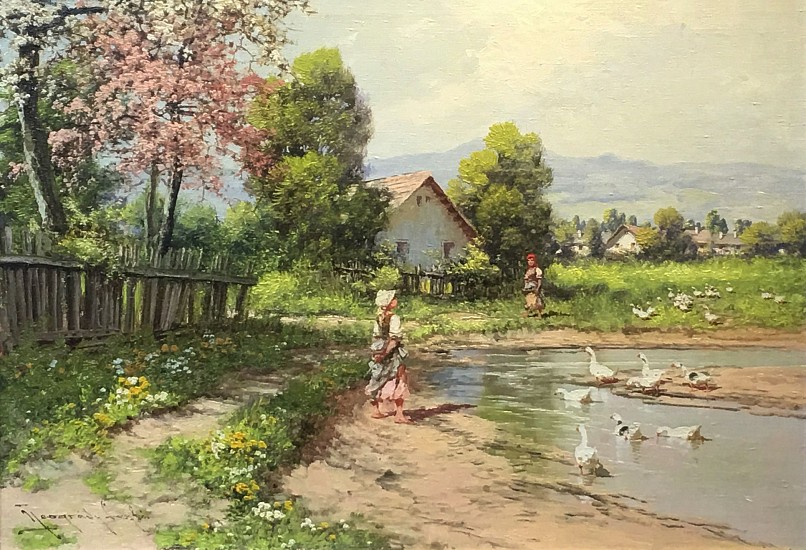 Lazlo Neogrady, Tending the Flock
Oil Painting on Canvas