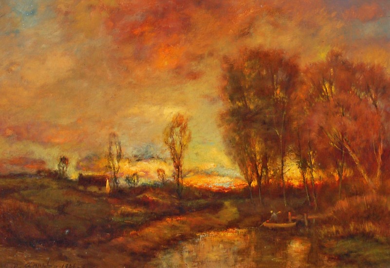 Charles P. Appel, Sunset Landscape
1926, Oil on Canvas
