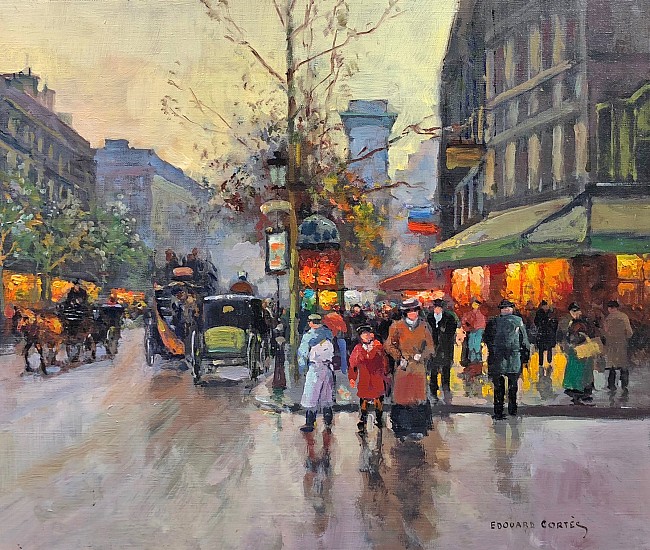 Edouard Cortes, Les Grandes Boulevard
Oil on Canvas