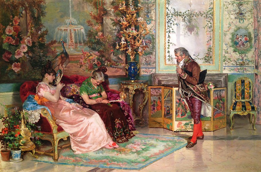 L. Alvarez Catala, The Gentleman Suitor
Oil on Panel