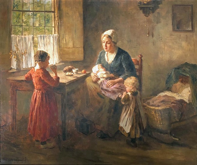 Bernard De Hoog, Mother and Children
Oil on Canvas