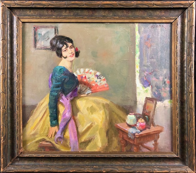 John M Heller, Spanish Girl with Fan
Oil Painting on Canvas