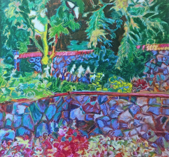 Louis Bartig, Rock Wall and Garden
Oil on Canvas
