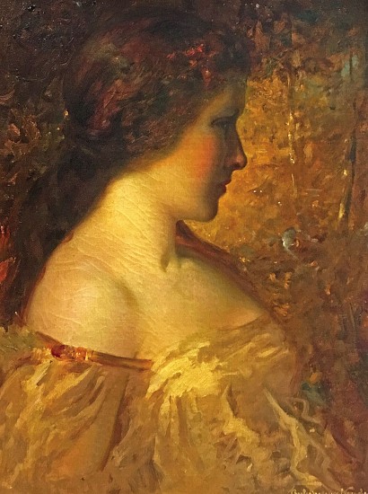 Charles Frederick Naegele, Profile of a Woman
Oil on Canvas