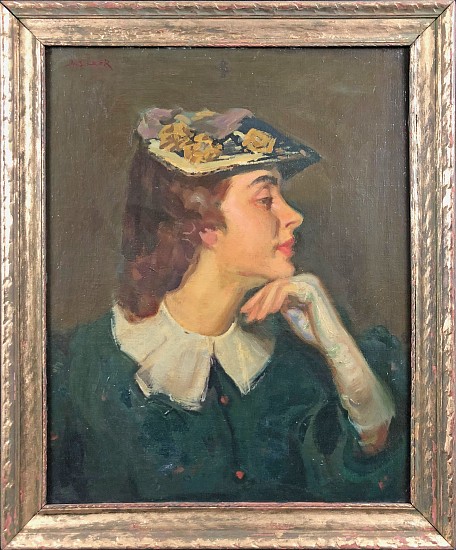 John M Heller, Profile of a Woman with a Hat
Oil Painting on Canvas