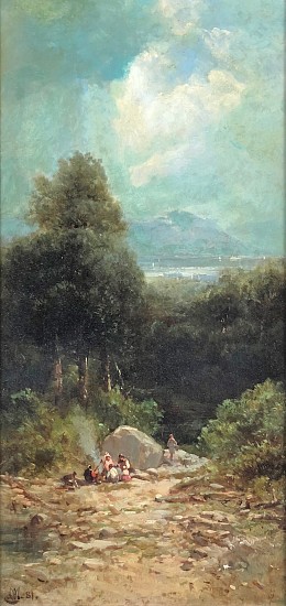 Andrew Melrose, Camping Party Along Hudson River Trail
1881, Oil on Canvas