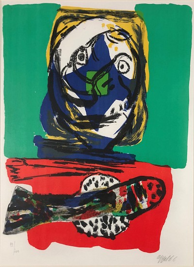 Karel Appel, Head and Fish
1966, Color Lithograph