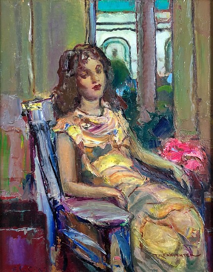 Fred Green Carpenter, Lady Seated
1942, Oil on Board