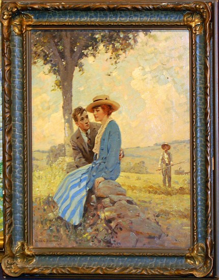 Victor C. Anderson, A Courting Couple
Oil on Canvas