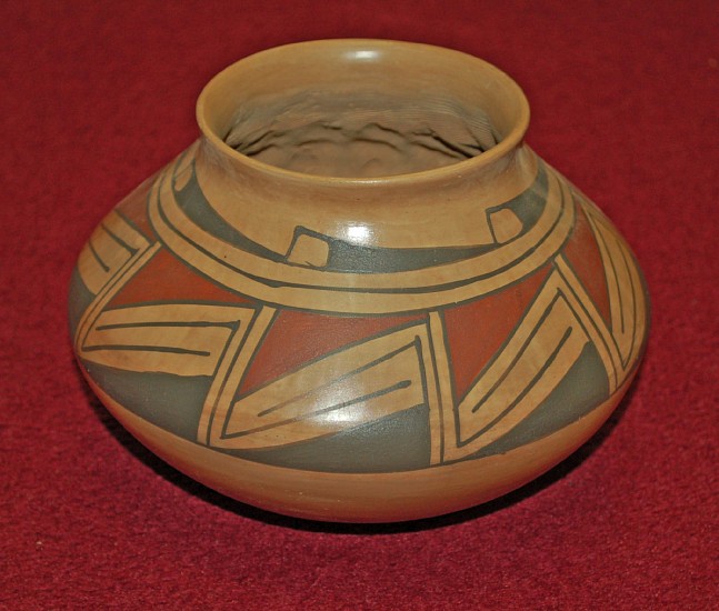 Gus Comacho, Pot with Red & Black Motif
Earthenware