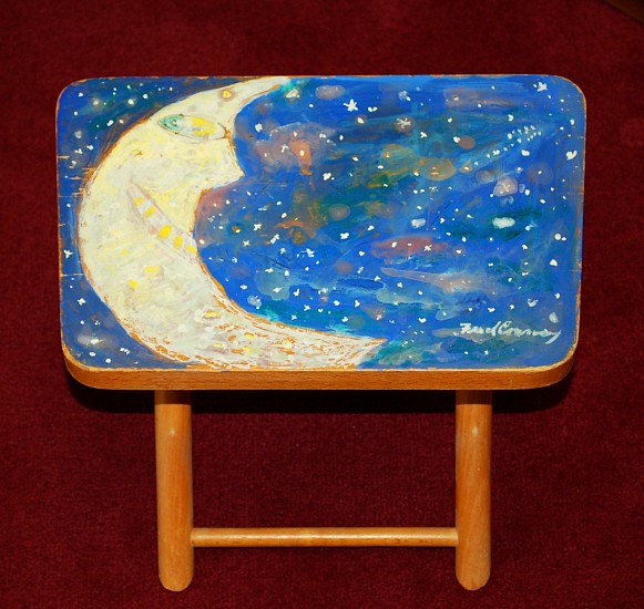 Fred Conway, Hand Painted Child's Stool with Moon Motif
Mixed Media