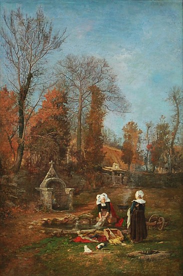 Clement Nye Swift, Breton Chores
1870, Oil on Canvas