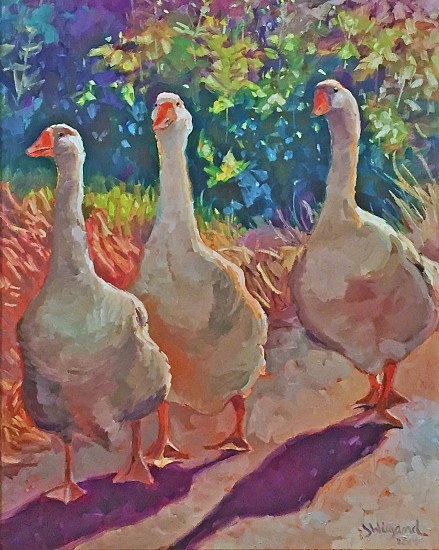 Julie Wiegand, The Goose Patrol
Oil on Board