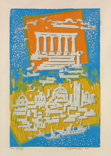 Werner Drewes, Ancient City
1975, Color Woodblock