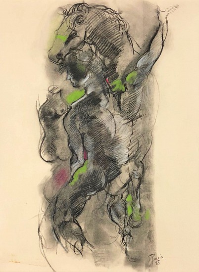 Edward Boccia, Man with Horse
1965, Charcoal and Pastel on Paper
