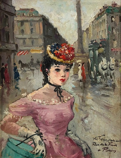 Francois Gerome, Rue De La Paix, Paris
Oil on Canvas