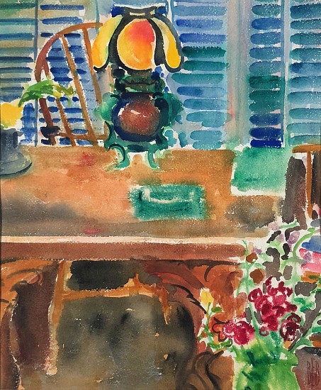 Ernestine Betsberg, Room with Lamp
Watercolor