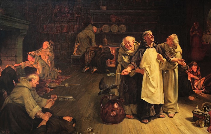 Frank Hyde, Monks in the Kitchen
Oil on Canvas