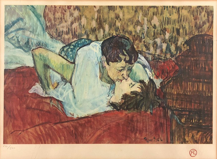 Henri Toulouse-Lautrec, Lovers
Color Lithograph