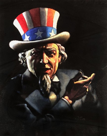 Syd Cockell, Uncle Sam
1942, Oil on Velvet