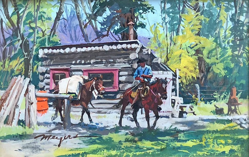 Robert Meyers, Leaving the Ranch
Gouache on Card