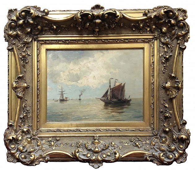 Hermanus Koekkoek II, Ships at Sea
Oil on Panel