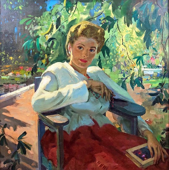 John M Heller, Woman in a Chair with a Book
Oil Painting on Canvas