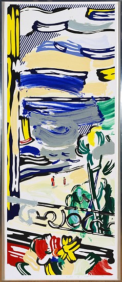 Roy Lichtenstein, View from the Window, from Landscapes
1985, Lithograph, Woodcut and Screenprint in Colors on Arches Paper