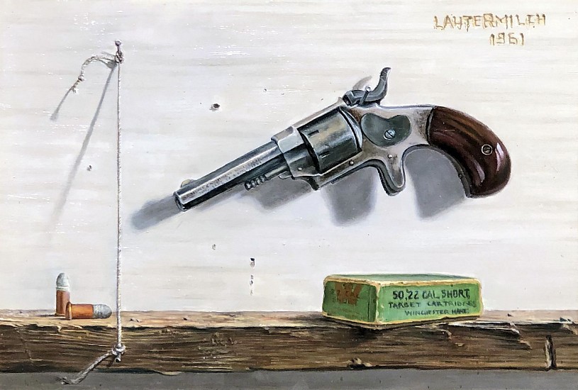 John Lautermilch, Still Life with Pistol
1961, Oil on Panel