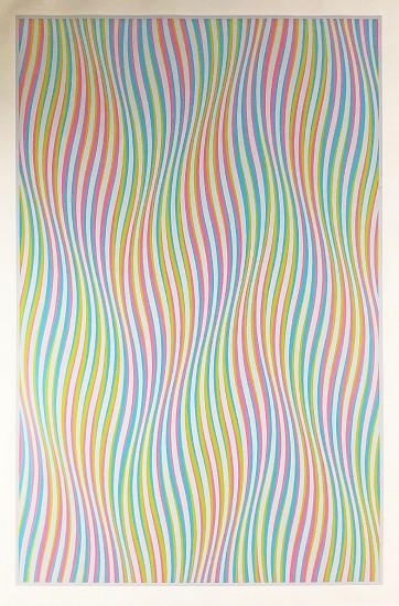 Bridget Riley, Elapse
1982, Color Lithograph