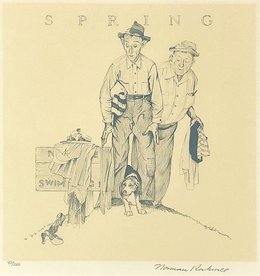 Norman Percevel Rockwell, Spring
Black and White Lithograph