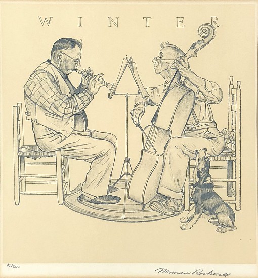 Norman Percevel Rockwell, Winter
Black and White Lithograph
