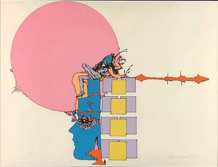 Peter Max, The Pink Sun
1970, Color Lithograph