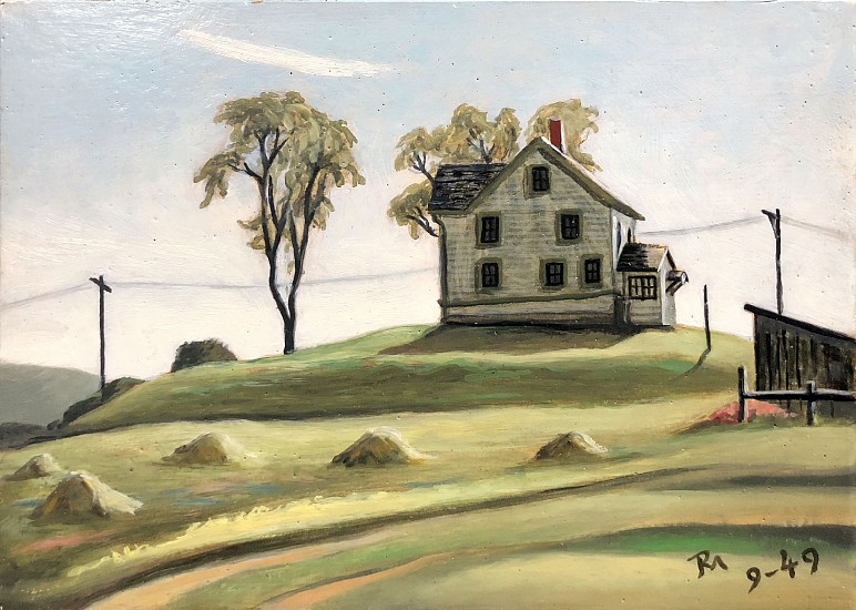 Roger Medearis, New Mown Hay, Near Chester, Conn., Septemeber, 1949
1949, Sketch in Oils