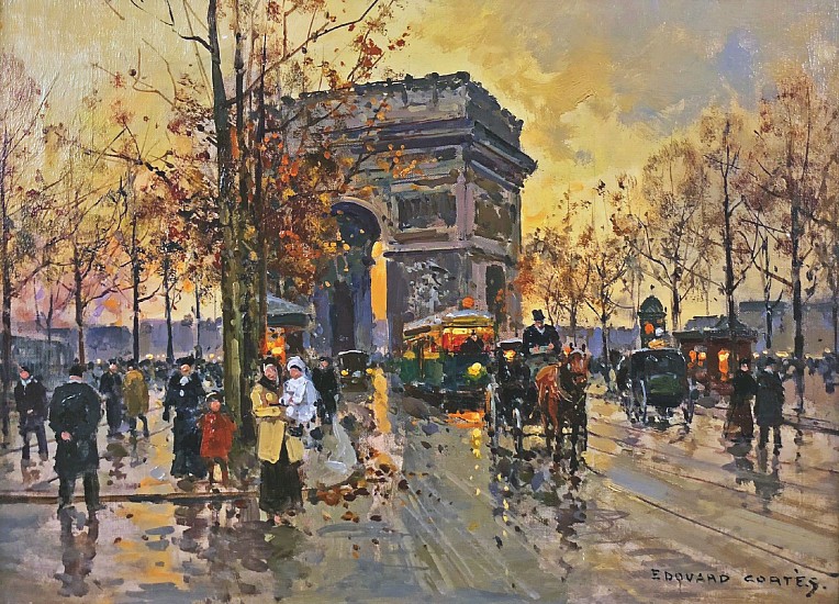 Edouard Cortes, L'arc De Triomphe a Crepuscule
Oil on Canvas