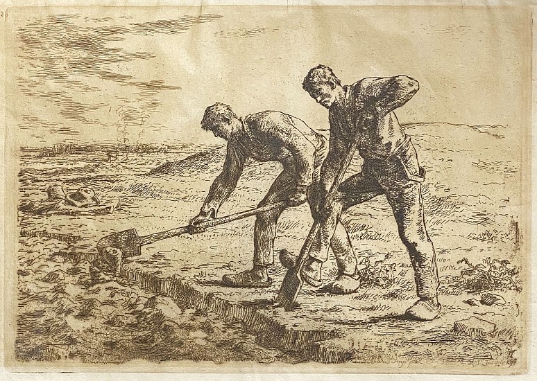 Jean-Francois Millet, Les Becheurs
1860, Etching