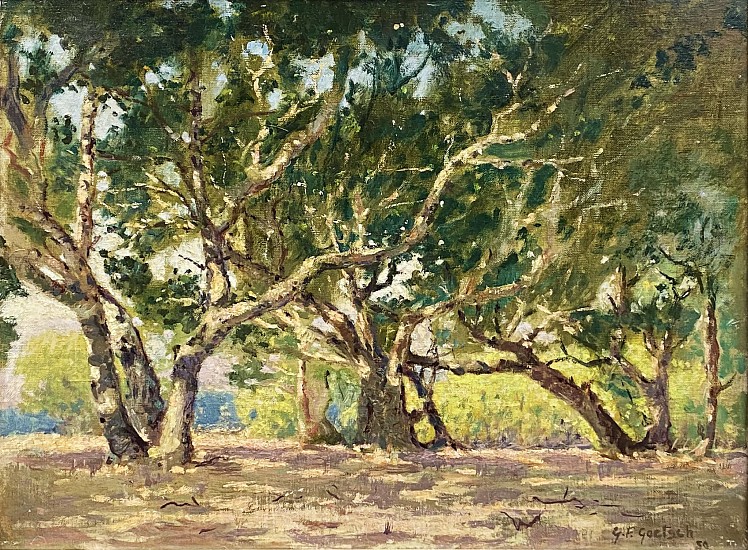 Gustav Goetsch, Dappled Light, California
1950, Oil on Board