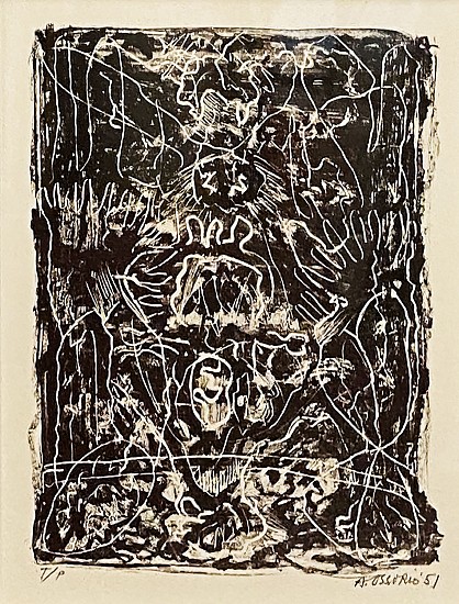 Aflonso A. Ossorio, Palimpsest (Trial Proof in Black)
1951, Lithograph