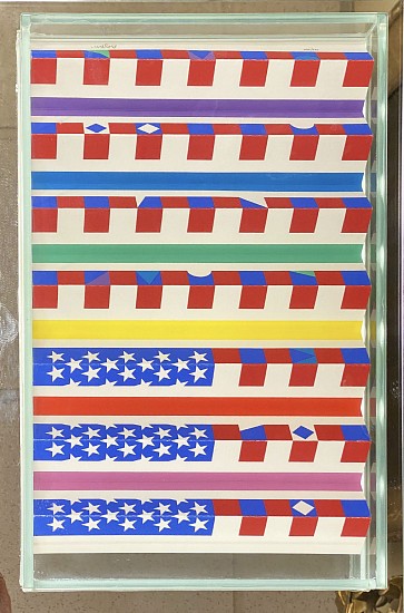 Yaacov Gipstein Agam, American Flag with Colors
1985, Color Lithograph