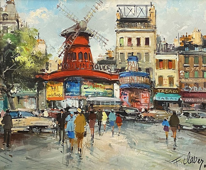 Francois Claver, Le Moulin Rouge, Paris
Oil on Canvas