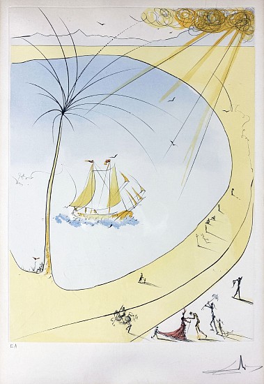 Salvador Dali, Homage to Picasso
1974, Color Lithograph