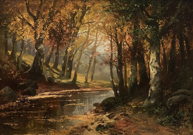 Karl Vikas, Sunlit Stream
Oil on Canvas