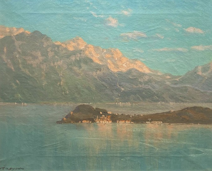 Frederick Oakes Sylvester, Lake Como Landscape
Oil on Canvas