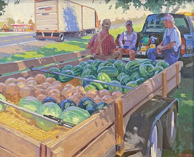 Billyo, Mellon Stand in Shade, Truck Stop
Oil on Board