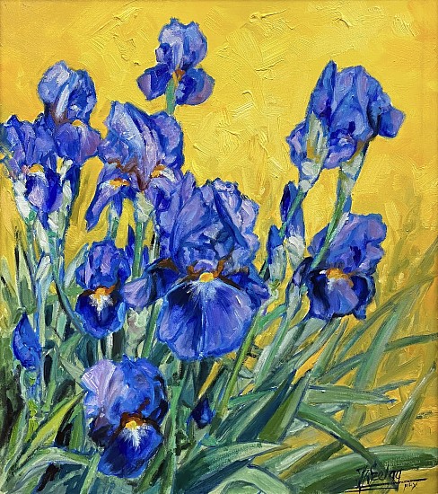 Irek Szelag, Blue Irises 6
Oil on Canvas